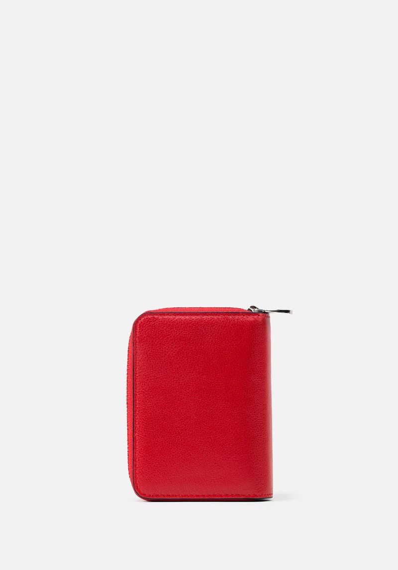 MONEDERO CON TARJETERO EN CUERO GRABADO