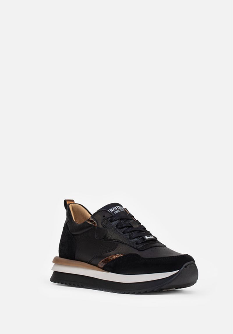 SNEAKERS BLACK & CROCO